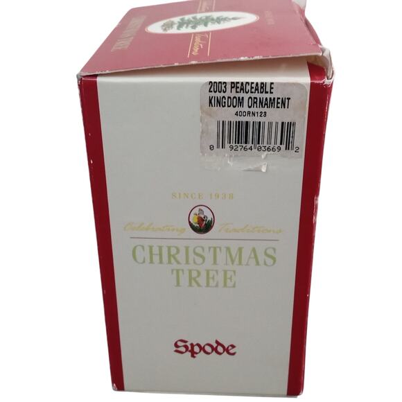 Spode Peaceable Kingdom Christmas Ornament Lion Lamb - Picture 7 of 10